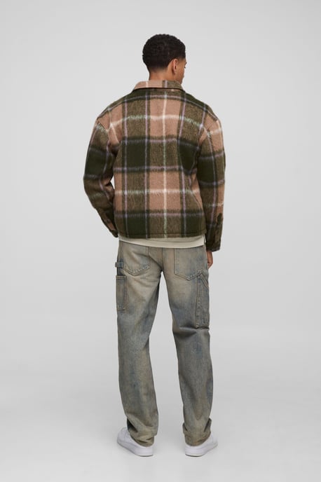 Oversized Brushed Check Overshirt - Image 2