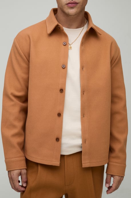 Regular Fit Brushed Overshirt - Image 1
