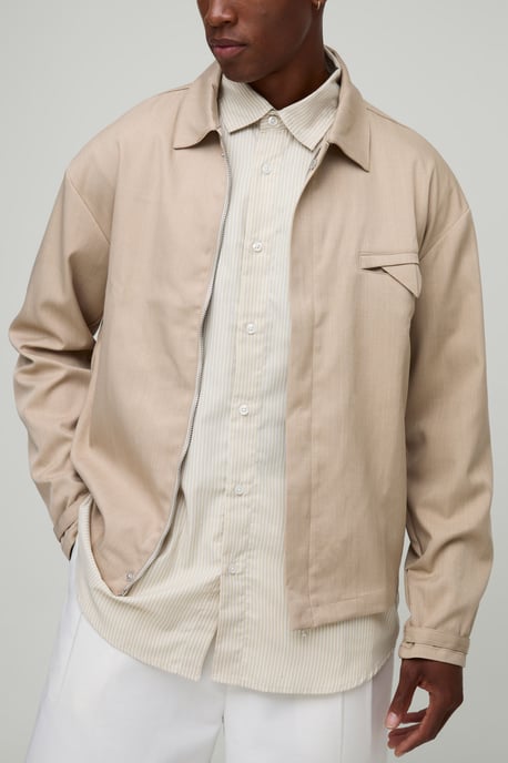 Oversized Pocket Detail Overshirt - Image 1