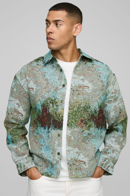 Regular Fit Tapestry Overshirt - Image 1