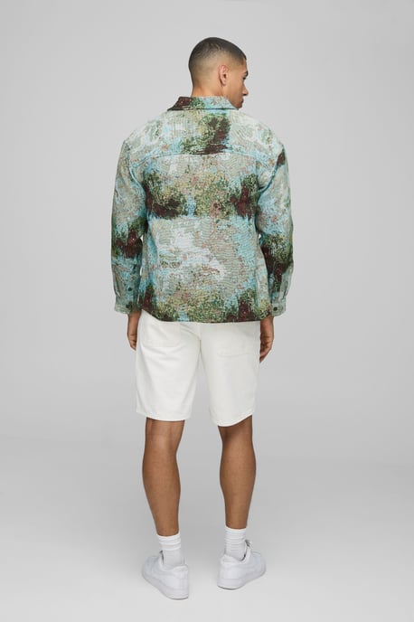 Regular Fit Tapestry Overshirt - Image 2