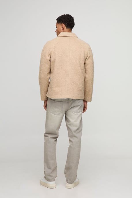 Oversized Raglan Sleeve Wool Look Overshirt - Image 2