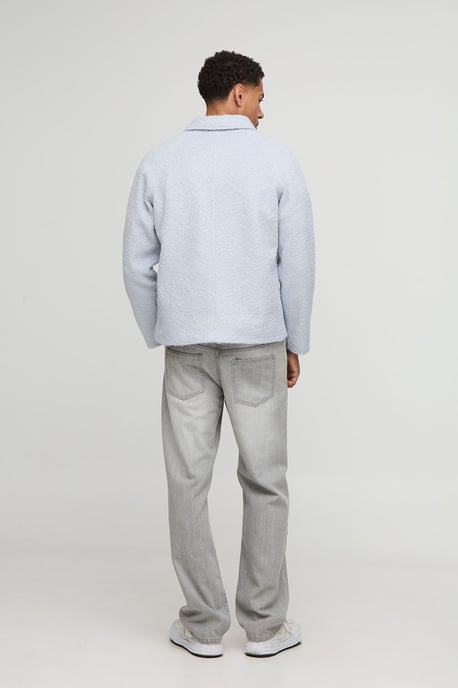 Oversized Raglan Sleeve Wool Look Overshirt - Image 2