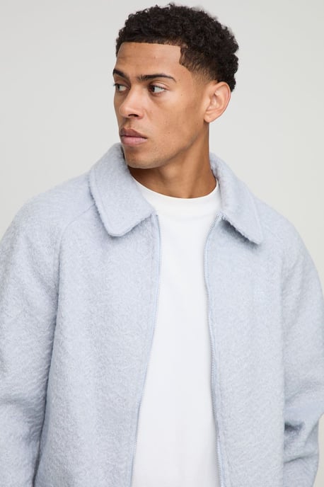 Oversized Raglan Sleeve Wool Look Overshirt - Image 3