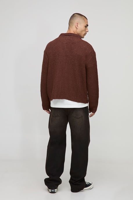 Boxy Fit Brushed Knitted Shirt - Image 2