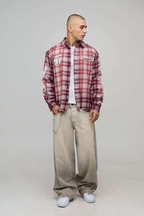 Oversized Boxy Check Embellished Shirt - Image 4