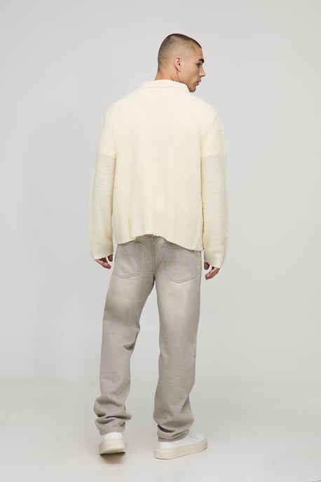 Boxy Fit Brushed Knitted Shirt - Image 2