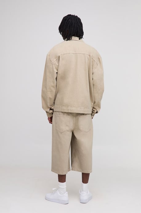 Tall Oversized Boxy Washed Zip Up Denim Overshirt - Image 2