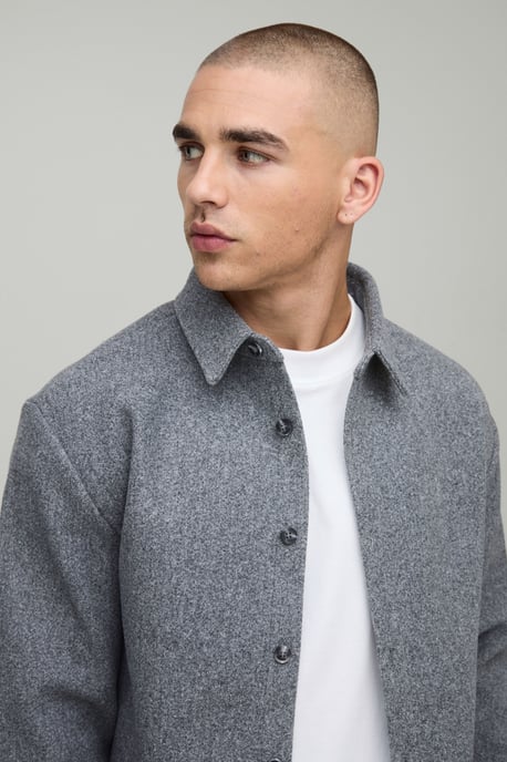 Regular Fit Brushed Overshirt - Image 3
