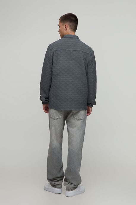 Regular Fit Jacquard Collared Shirt - Image 2