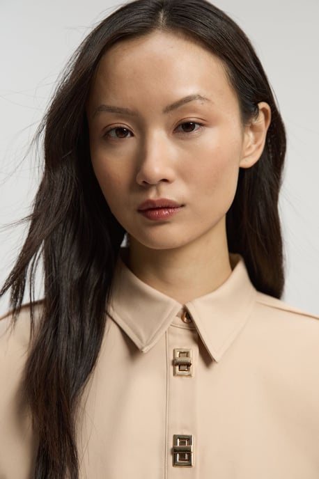 Techno Cotton Woven Short Sleeve Hardwear Detail Shirt - Image 3