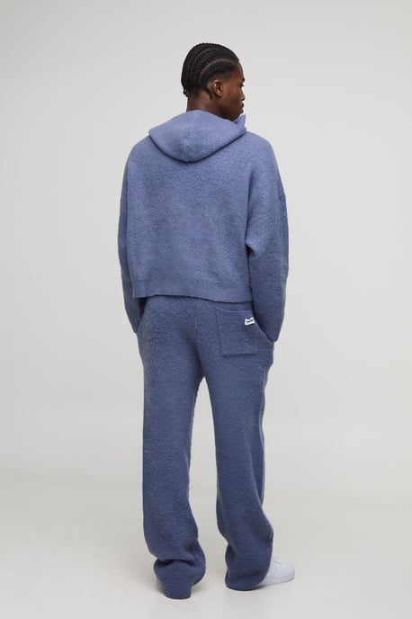 Boxy Fit Brushed Hoodie And Flared Jogger Tracksuit - Image 2