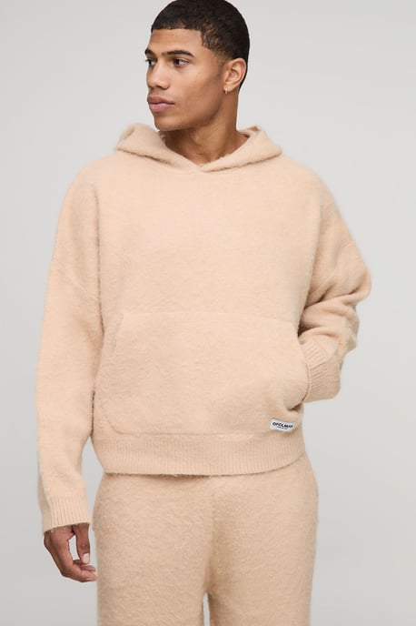 Boxy Fit Brushed Hoodie And Flared Jogger Tracksuit - Image 3