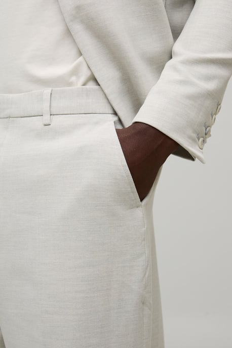 Relaxed Fit Herringbone Suit Trouser - Image 3