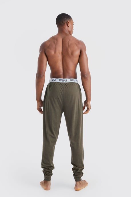 2 Pack Man Lounge Cuffed Jogger in Grey & Black - Image 2