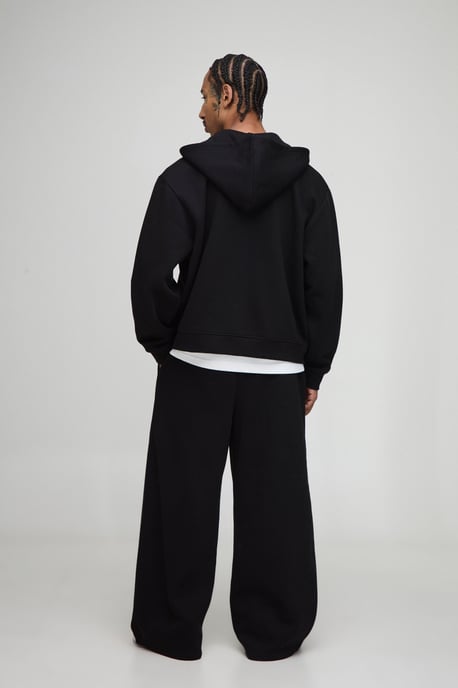 Oversized Boxy Man Hooded Zip Through Wide Leg Tracksuit - Image 2