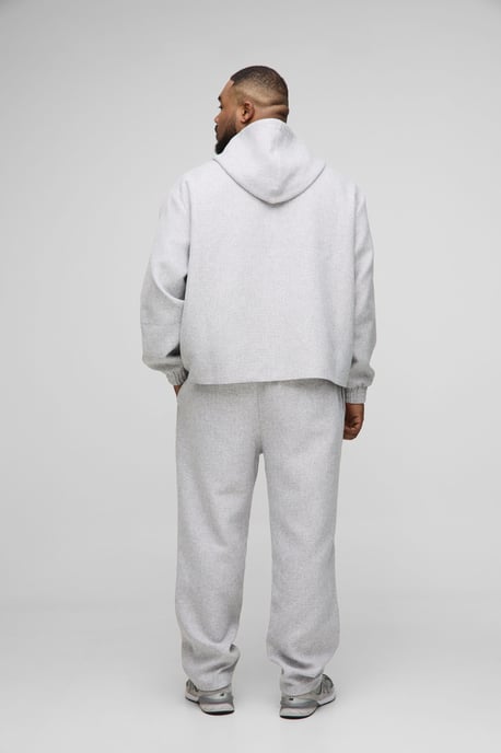 Plus Straight Leg Boucle Elasticated Waist Trousers - Image 2