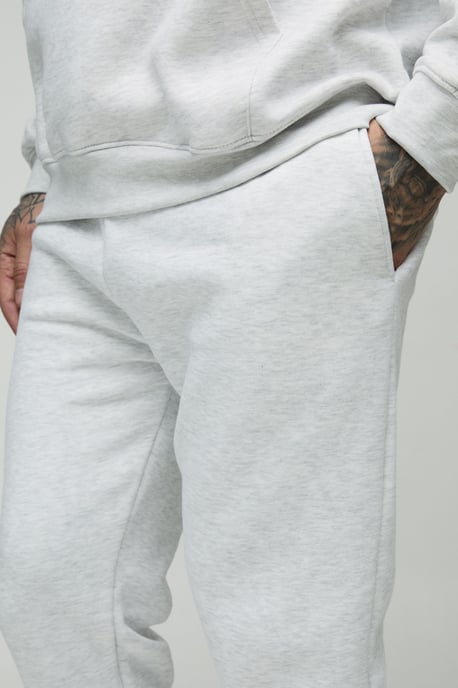 Tall Slim Leg Fit Joggers In Grey Marl - Image 3
