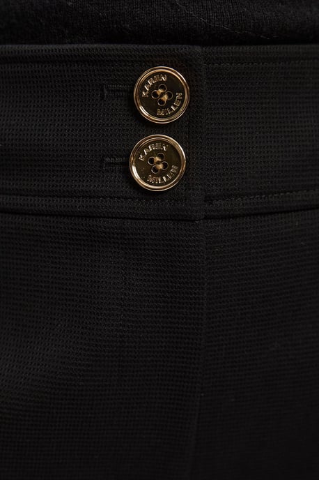Petite Textured Compact Stretch Tailored Straight Leg Trouser - Image 3
