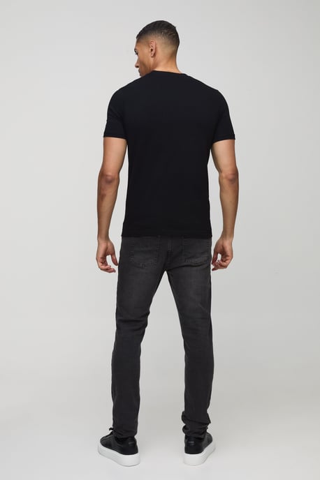 Basic Muscle Fit Crew Neck T-Shirt - Image 2