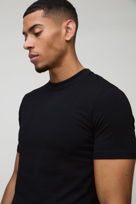 Basic Muscle Fit Crew Neck T-Shirt - Image 3
