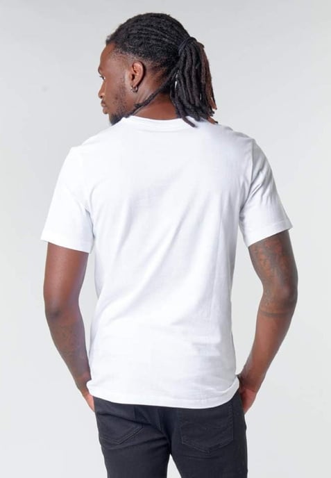 Nike Mens Tracksuit T Shirt Zip Pocket Shorts in White/Black - Image 3