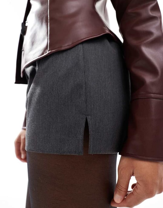 ASOS DESIGN tailored micro short in grey marl - Image 4