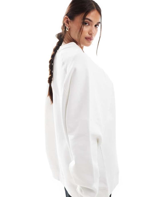 ASOS DESIGN Heavy weight oversized sweatshirt in ecru - Image 4