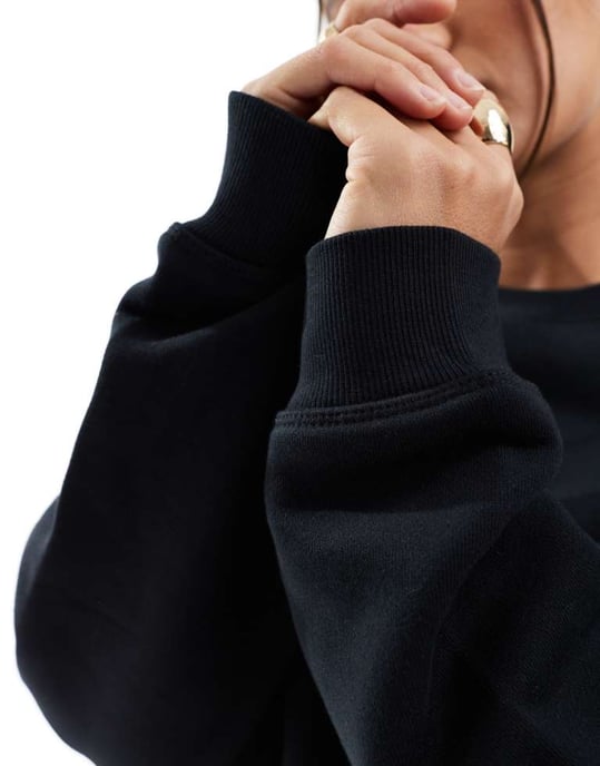 ASOS DESIGN Heavy weight oversized sweatshirt in black - Image 3