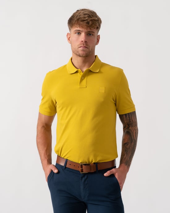 Passenger Slim-Fit Polo Shirt in Orange - Image 1