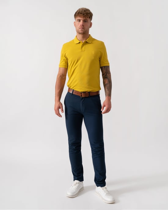 Passenger Slim-Fit Polo Shirt in Orange - Image 3