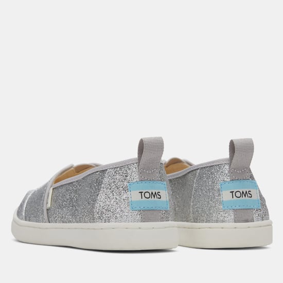Girl's Toms Juniors Alpargata Classic Espadrilles in Silver - Image 3