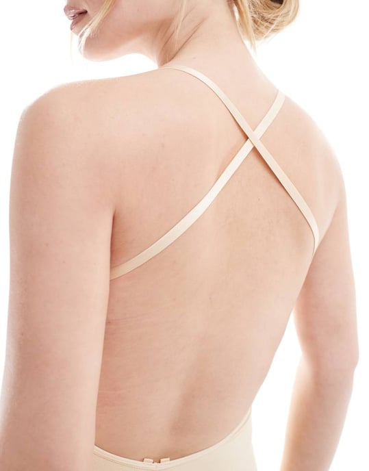 MAGIC Bodyfashion medium control smoothing cami dress with low back in beige - Image 3