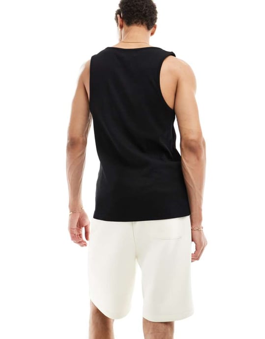 ASOS DESIGN tunga slim bermuda-shorts i scuba-liknande tyg i svart - Image 3