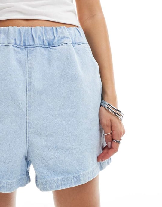 ASOS DESIGN denim boxershorts i superblekt - Image 3