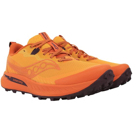 Saucony Peregrine 15 Mens Orange Running Shoes - Image 2