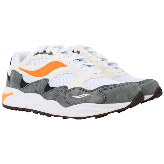 Saucony Grid Shadow 2 Mens White/Grey Trainers - Image 2