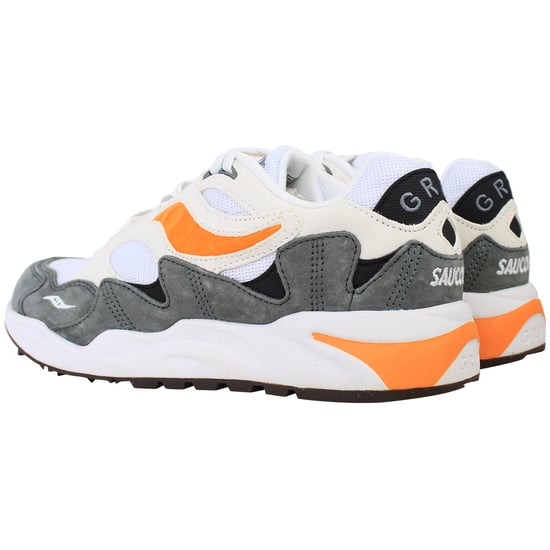 Saucony Grid Shadow 2 Mens White/Grey Trainers - Image 3