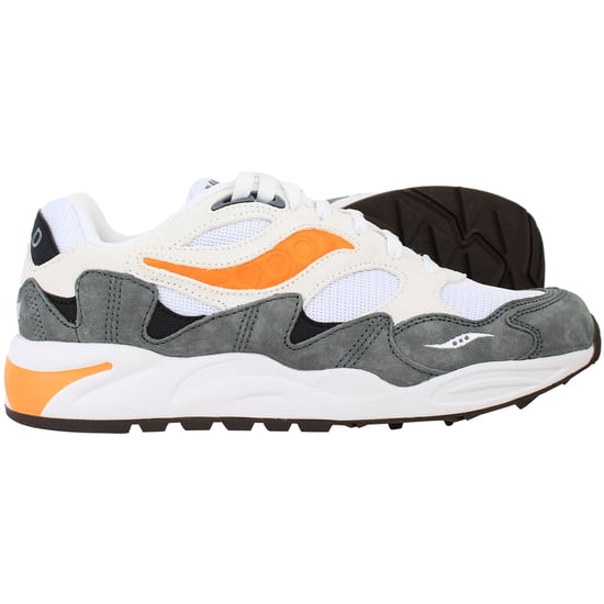 Saucony Grid Shadow 2 Mens White/Grey Trainers - Image 4