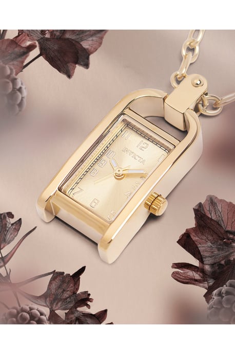 Invicta Mini - Necklace 49935 Dames Horloge - Quartz Uurwerk - Roestvrij Staal met gouden Wijzerplaat - 17mm - Image 6