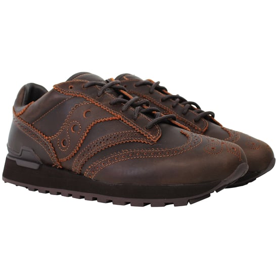 Saucony Shadow Original Wingtip Mens Brown Trainers - Image 2