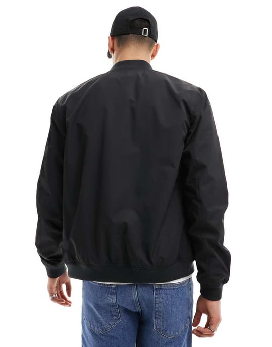 ASOS DESIGN lätt bomberjacka i svart - Image 3