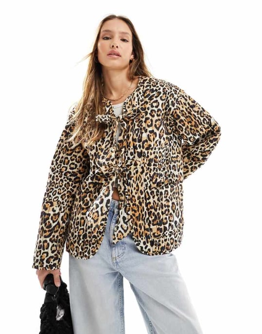 ASOS DESIGN vadderad djurjacka - Image 1