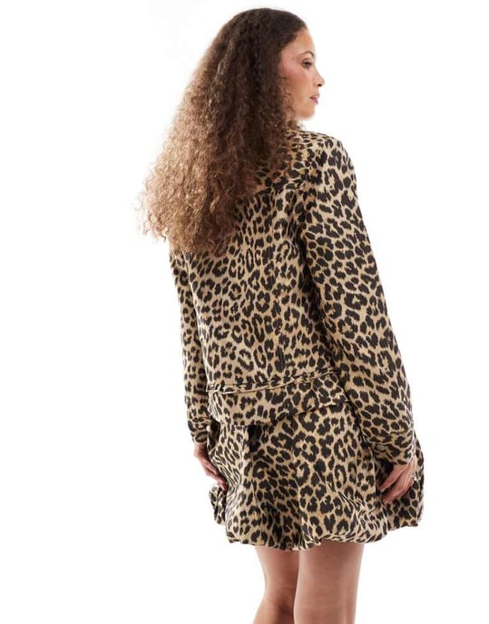Sister Jane jacquardjacka koord i leopard - Image 4