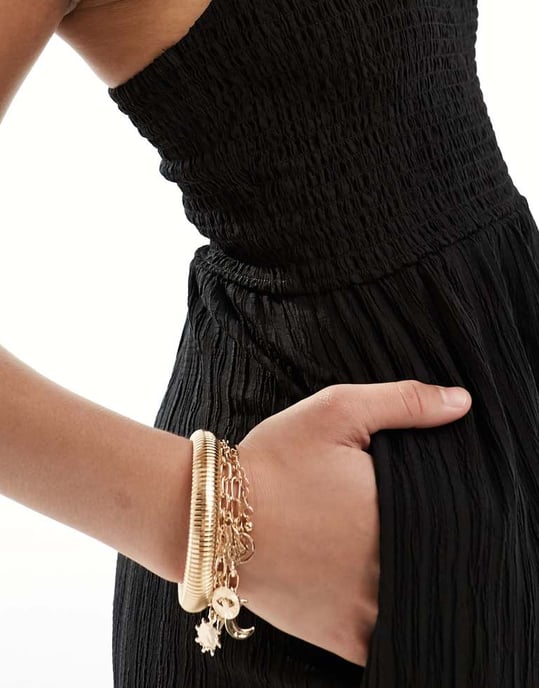 ASOS DESIGN ribbad halterneck jumpsuit i svart - Image 3