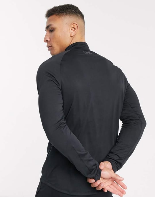 Under Armour Tech 2.0 1/2 zip top in black - Image 2