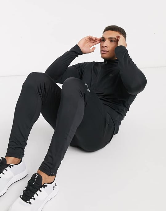 Under Armour Tech 2.0 1/2 zip top in black - Image 4