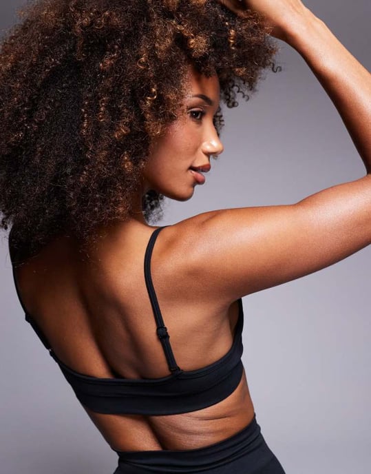 ASOS DESIGN Premium sculpting crop bra in black - Image 4