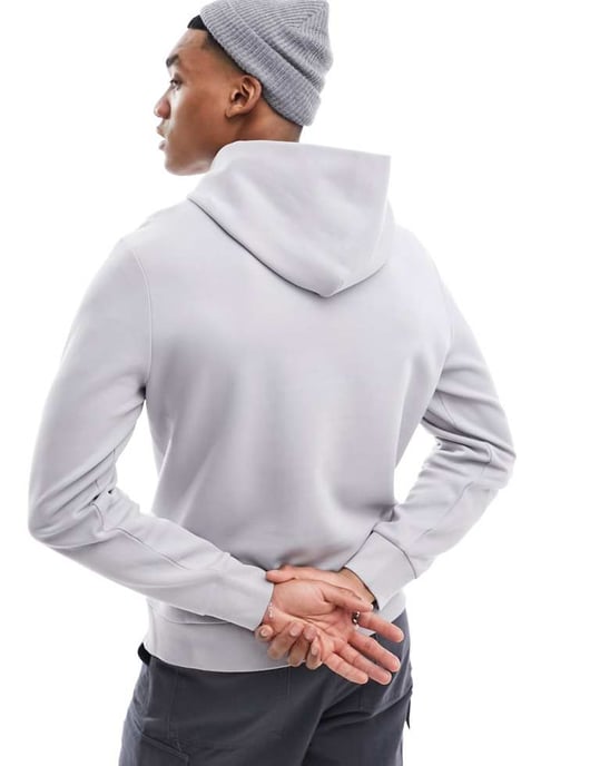 Calvin Klein mikrologotyp repreve hoodie i silver sconce - Image 4