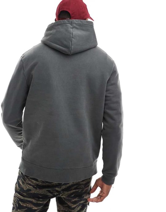 Fred Perry tungvikts hoodie i grått - Image 4